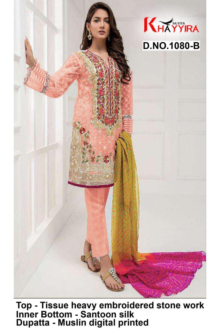 PAKISTANI SUITS D NO 1080B BY KHAYYIRA